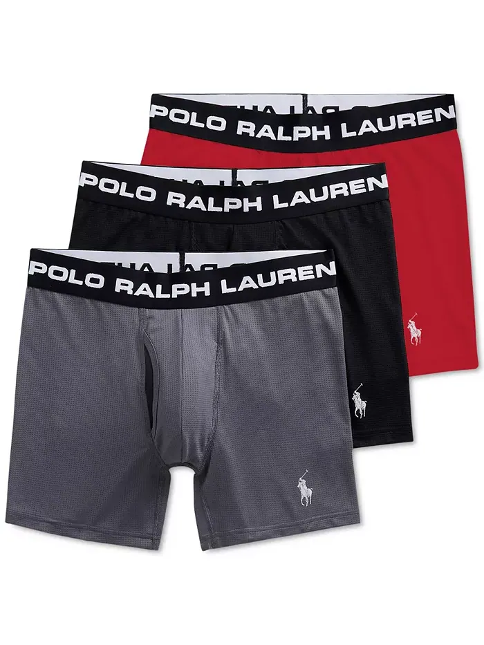 Мужские боксеры Perfect Pouch, 3 шт Polo Ralph Lauren — изображение 1 из 10, красный
