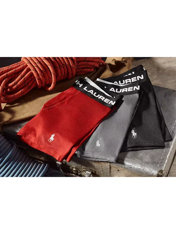 Мужские боксеры Perfect Pouch, 3 шт Polo Ralph Lauren — изображение 9 из 10, красный