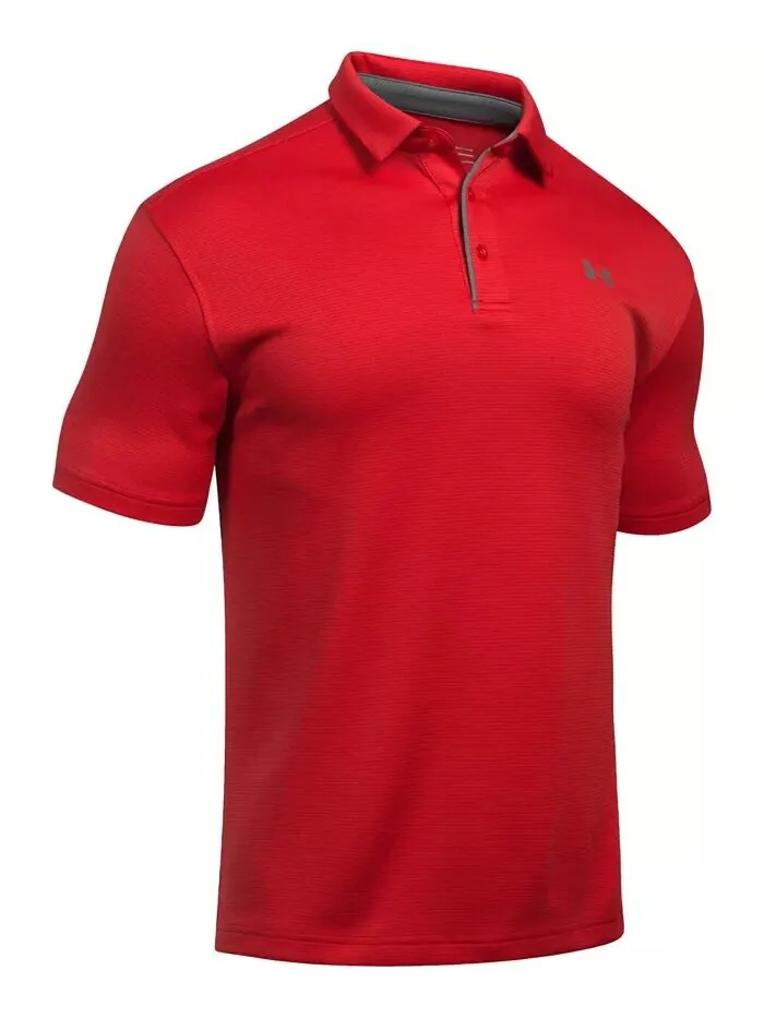 Мужская футболка-поло Tech Tech Under Armour — изображение 4 из 5, красный