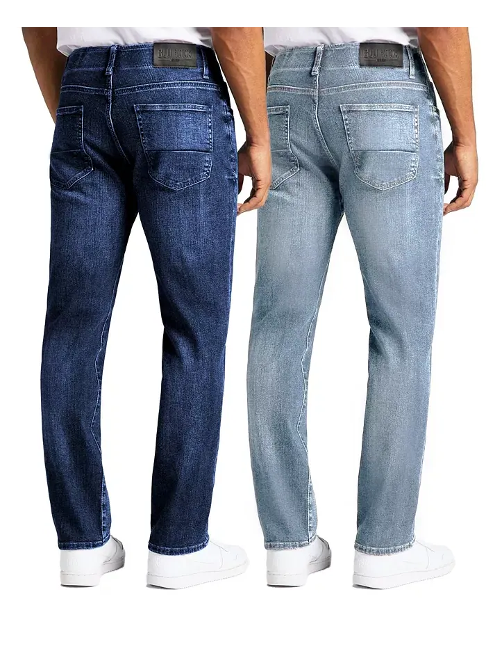Мужские джинсы Flex Stretch Slim Straight, 2 шт Blu Rock — изображение 5 из 7, черный