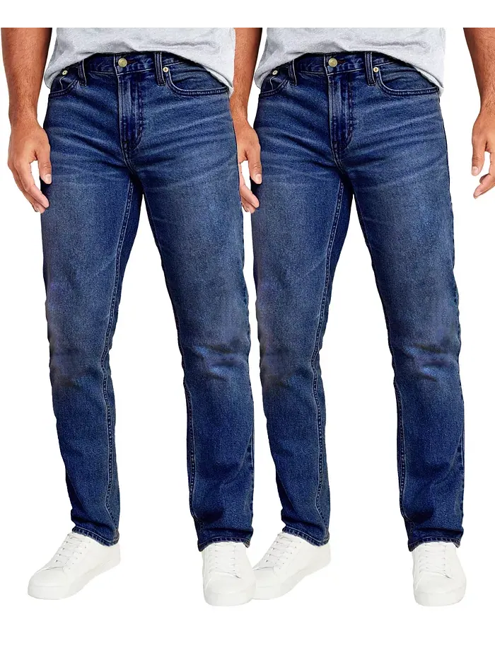 Мужские джинсы Flex Stretch Slim Straight, 2 шт Blu Rock