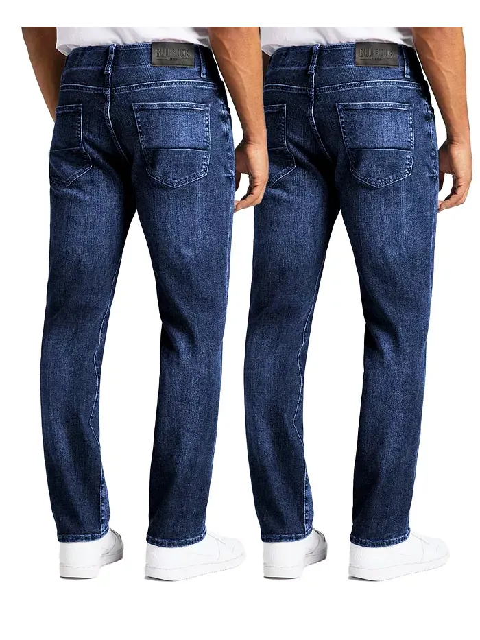 Мужские джинсы Flex Stretch Slim Straight, 2 шт Blu Rock — изображение 2 из 7, черный