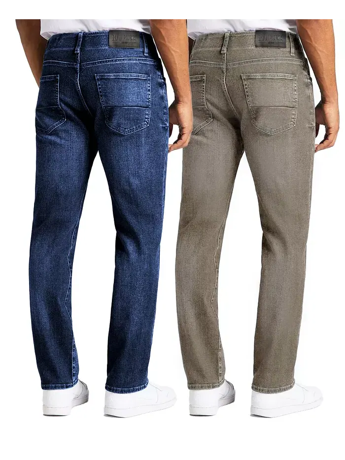 Мужские джинсы Flex Stretch Slim Straight, набор из 2 штук Blu Rock — изображение 2 из 7, мульти