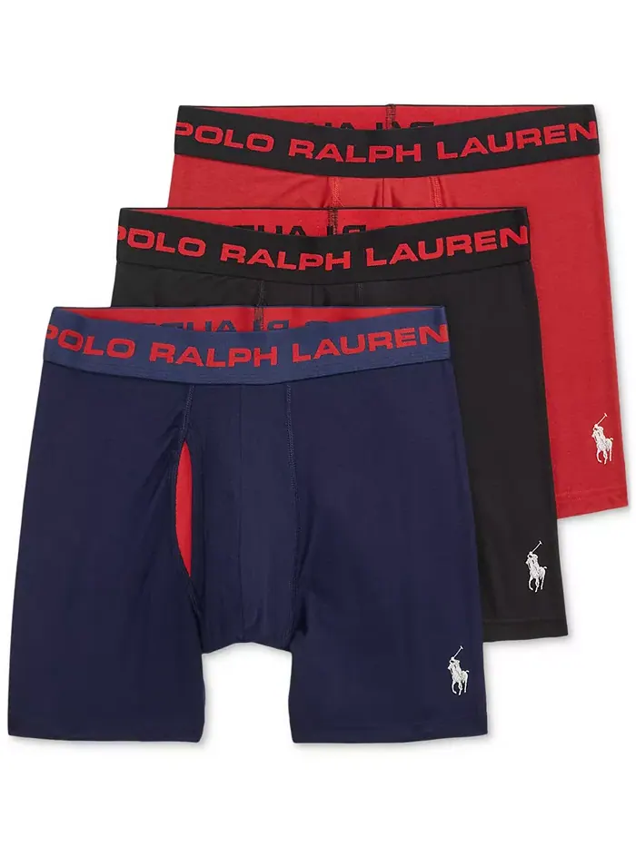 Мужские боксеры Perfect Pouch, 3 шт Polo Ralph Lauren — изображение 1 из 5, красный