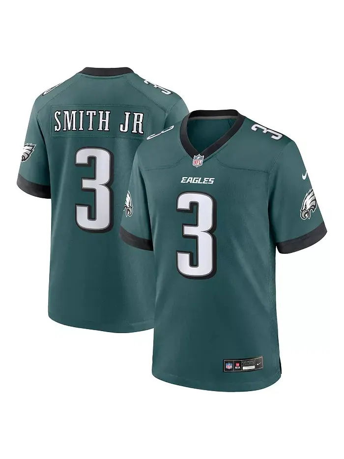 Мужская игровая футболка Nolan Smith Philadelphia Eagles Nike — изображение 1 из 5, зеленый