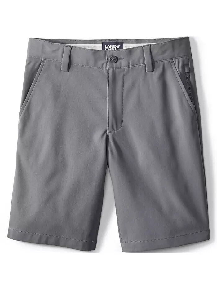 Шорты чинос Big Boys Active Performance Lands' End — изображение 2 из 3, серый