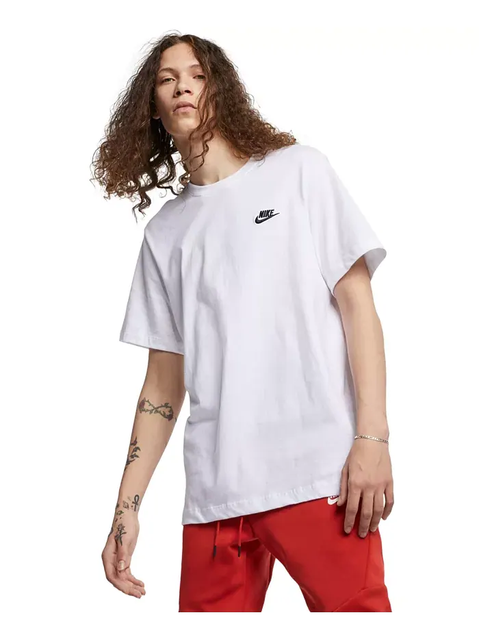 Футболка мужская Sportswear Club Nike — изображение 5 из 6, белый/черный