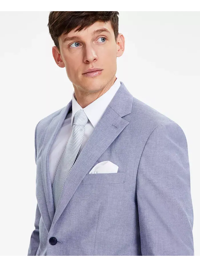 Мужская куртка в современном крое TH Flex Stretch из смесовой ткани, часть костюма Separates Tommy — изображение 3 из 4