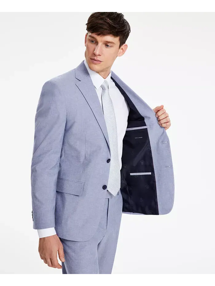 Мужская куртка в современном крое TH Flex Stretch из смесовой ткани, часть костюма Separates Tommy — изображение 4 из 4