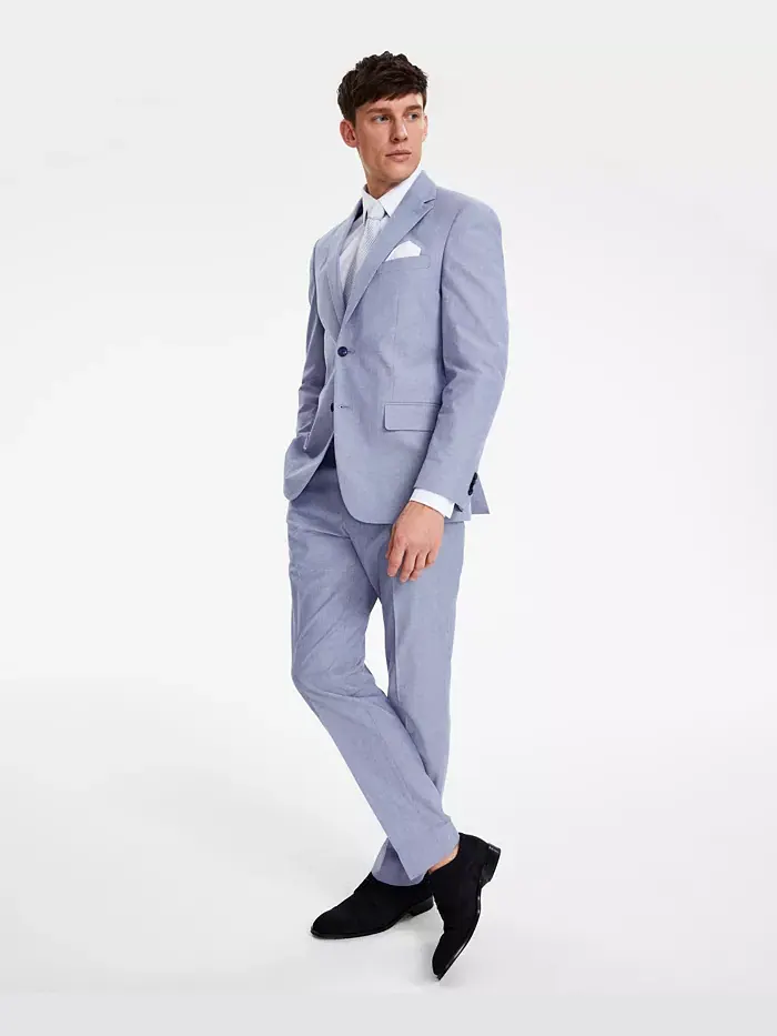 Мужская куртка в современном крое TH Flex Stretch из смесовой ткани, часть костюма Separates Tommy