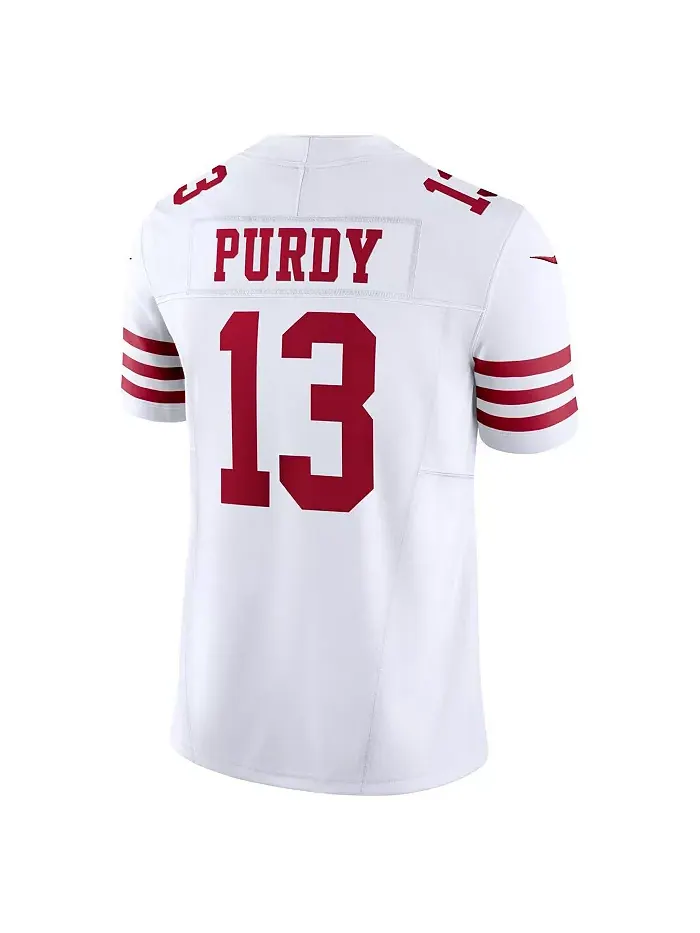 Мужская лимитированная джерси San Francisco 49ers Vapor F.U.S.E. Брока Перди Nike — изображение 3 из 5, белый