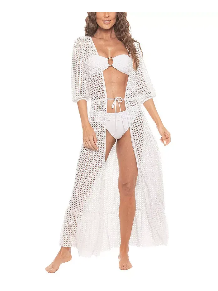 Женская сетчатая накидка-пылезащита Guria Beachwear — белый