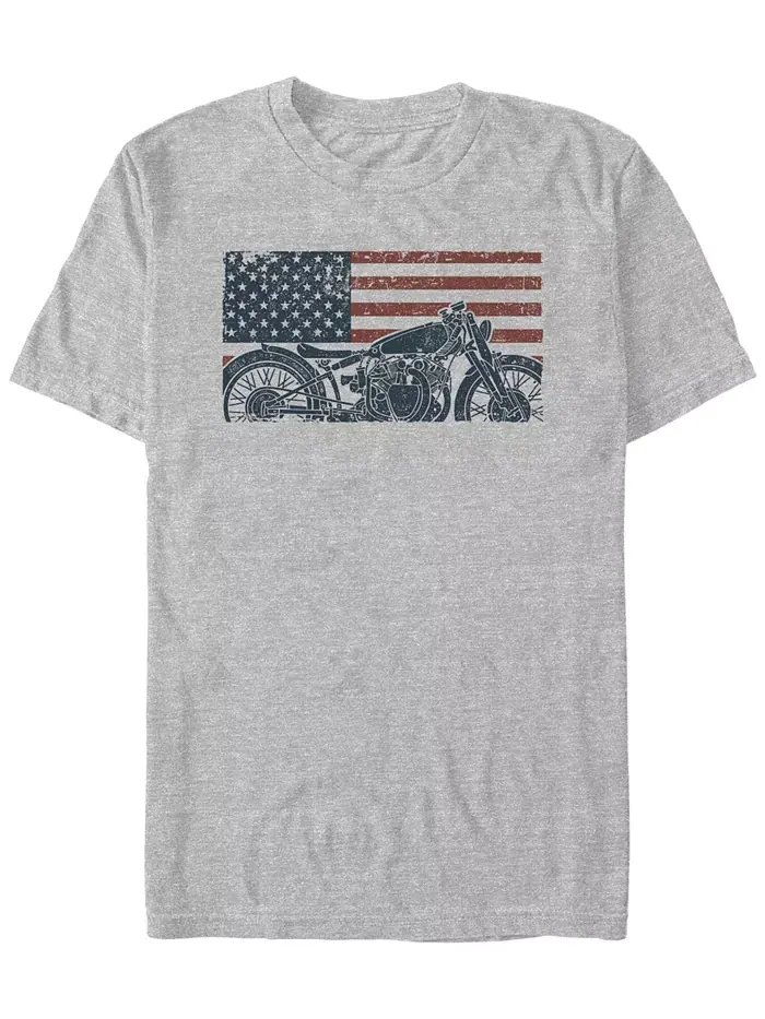 Мужская футболка с коротким рукавом American Moto Generic Additude — серый