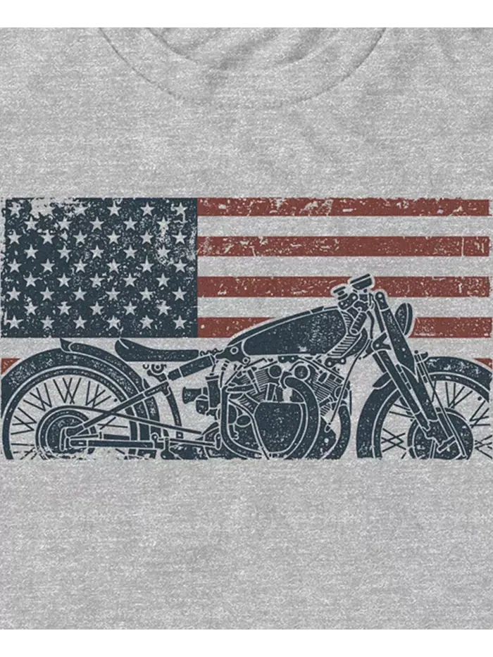 Мужская футболка с коротким рукавом American Moto Generic Additude — изображение 3 из 3, приглушенный