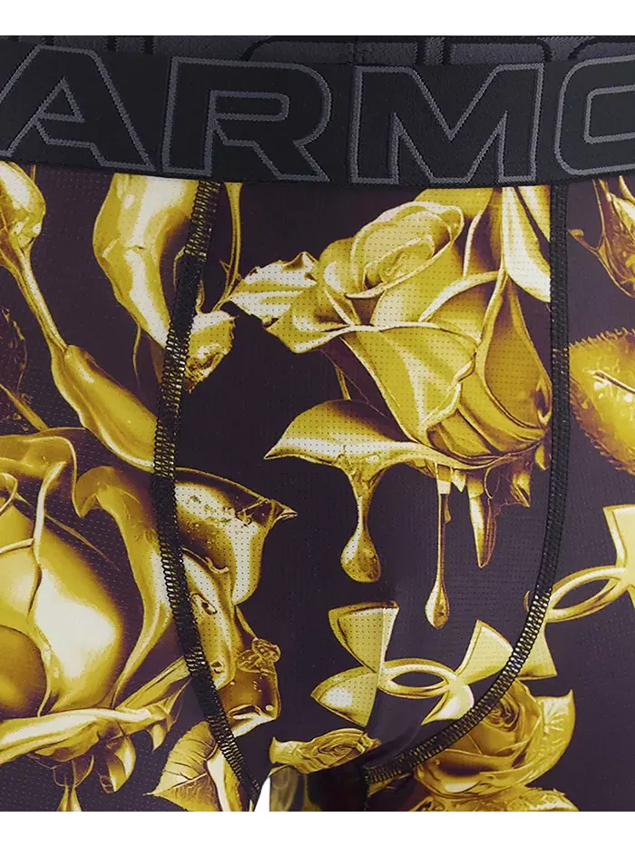 Мужские печатные боксеры Performance Tech Mesh 6" Under Armour — изображение 2 из 2, золото