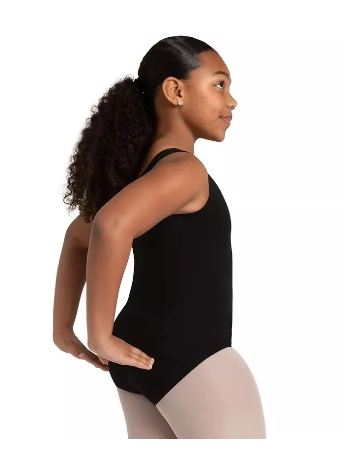 Купальник-майка с высоким воротом для девочек Capezio — изображение 3 из 6, черный