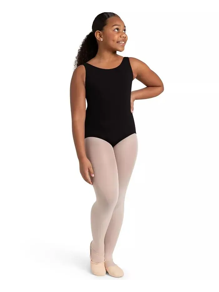 Купальник-майка с высоким воротом для девочек Capezio — изображение 4 из 6, черный