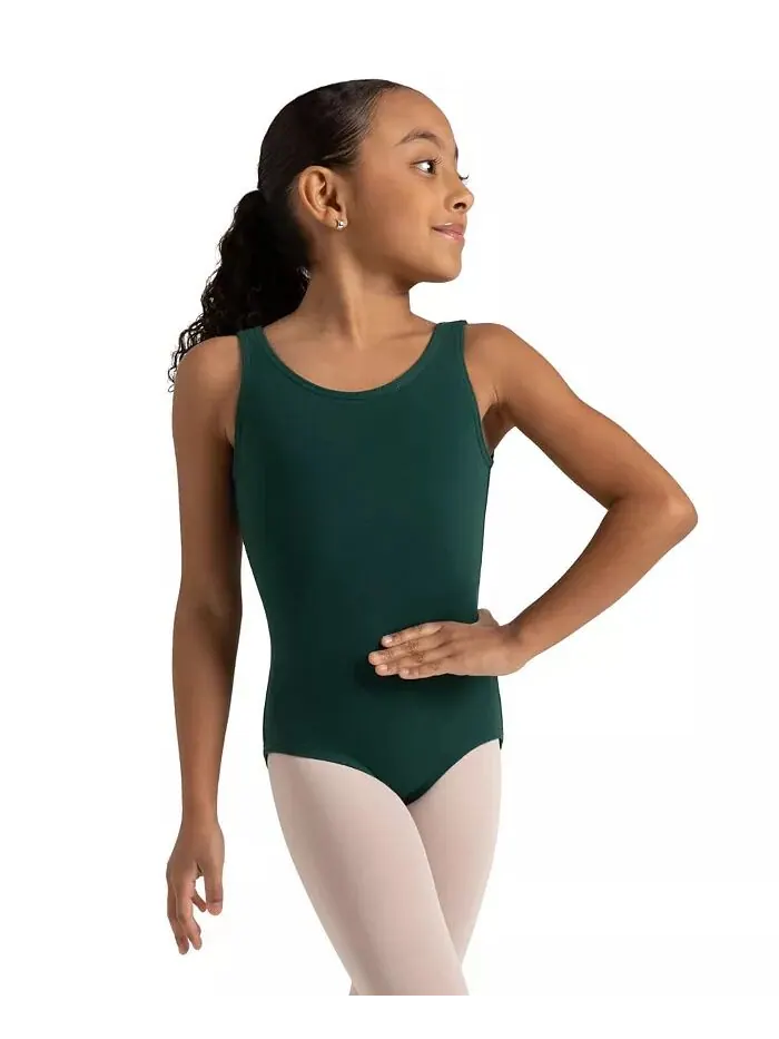 Купальник-майка с высоким воротом для девочек Capezio — коричневый