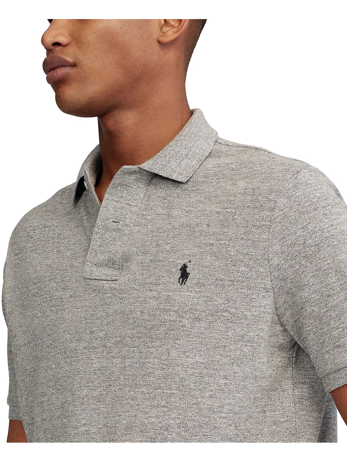 Мужская футболка-поло классического кроя из сетчатой ​​ткани Polo Ralph Lauren — изображение 2 из 5, мульти