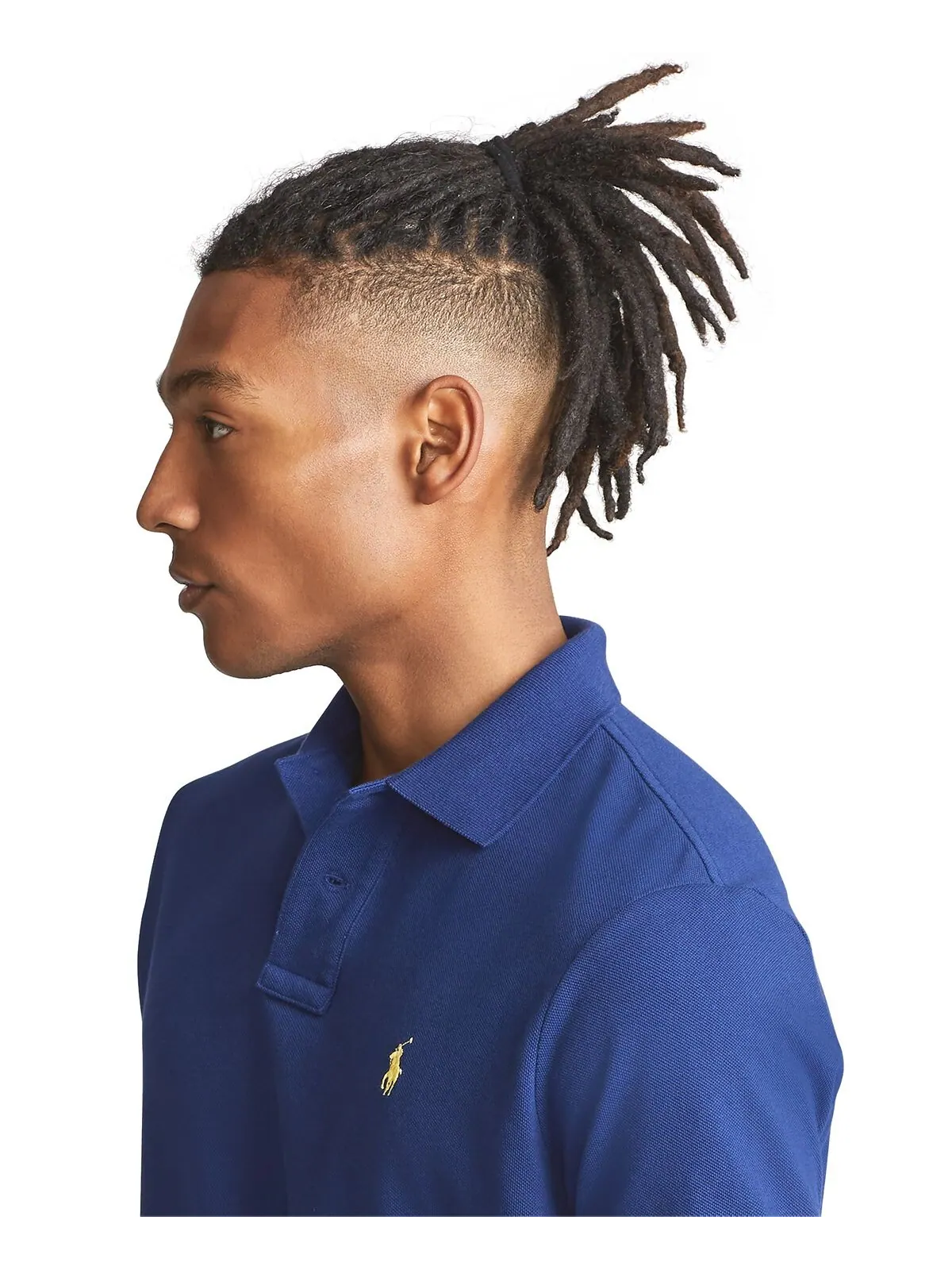 Мужская футболка-поло классического кроя из сетчатой ​​ткани Polo Ralph Lauren — изображение 4 из 5, королевский синий
