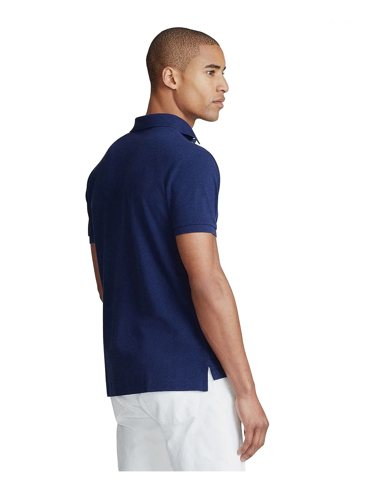 Мужская футболка-поло классического кроя из сетчатой ​​ткани Polo Ralph Lauren — изображение 2 из 4, темно-синий