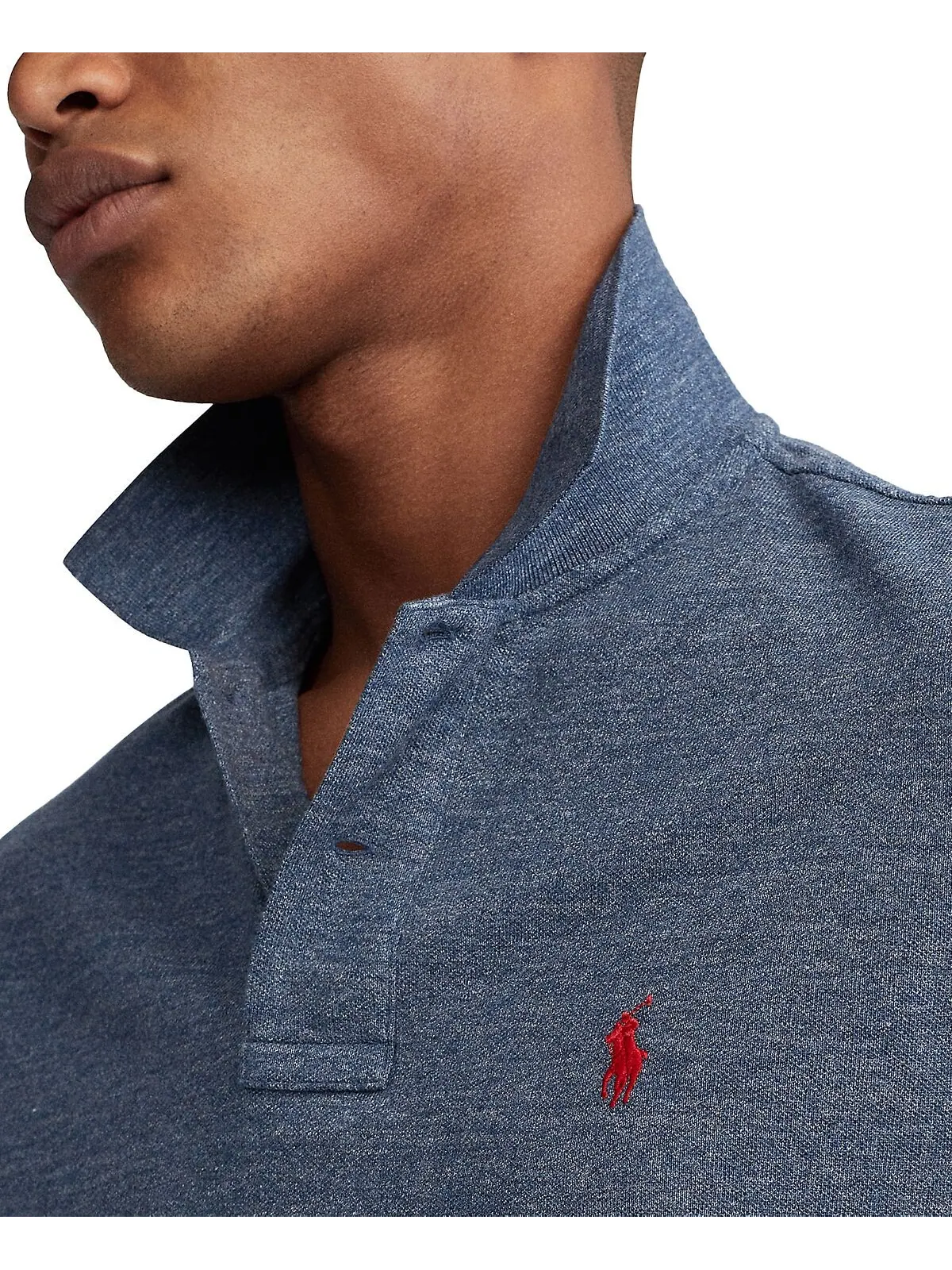 Мужская футболка-поло классического кроя из сетчатой ​​ткани Polo Ralph Lauren — изображение 2 из 5, королевский вереск