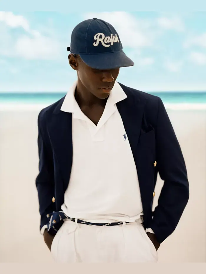 Мужская классическая поло с сетчатой тканью Polo Ralph Lauren — изображение 8 из 8, белый