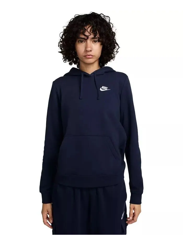Женская спортивная одежда Club флисовый свитшот с капюшоном Nike — изображение 1 из 7, белый