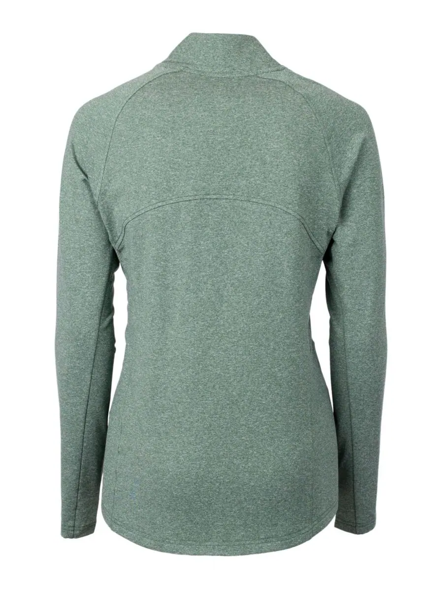 Женская трикотажная рубашка Adapt Knit Heather с длинными рукавами и застежкой-молнией Cutter & — изображение 4 из 4