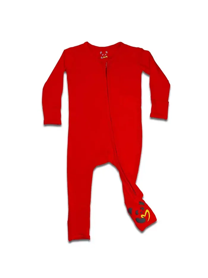 Унисекс комбинезон Baby Winterberry Red Convertible Footie Bellabu Bear — красный