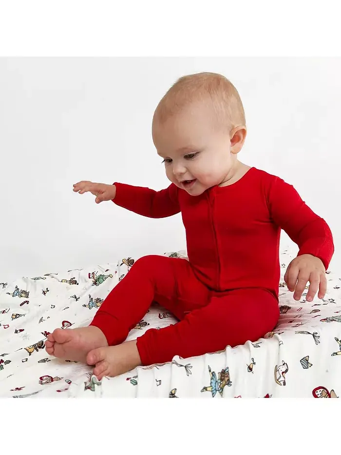 Унисекс комбинезон Baby Winterberry Red Convertible Footie Bellabu Bear — изображение 3 из 3, красный