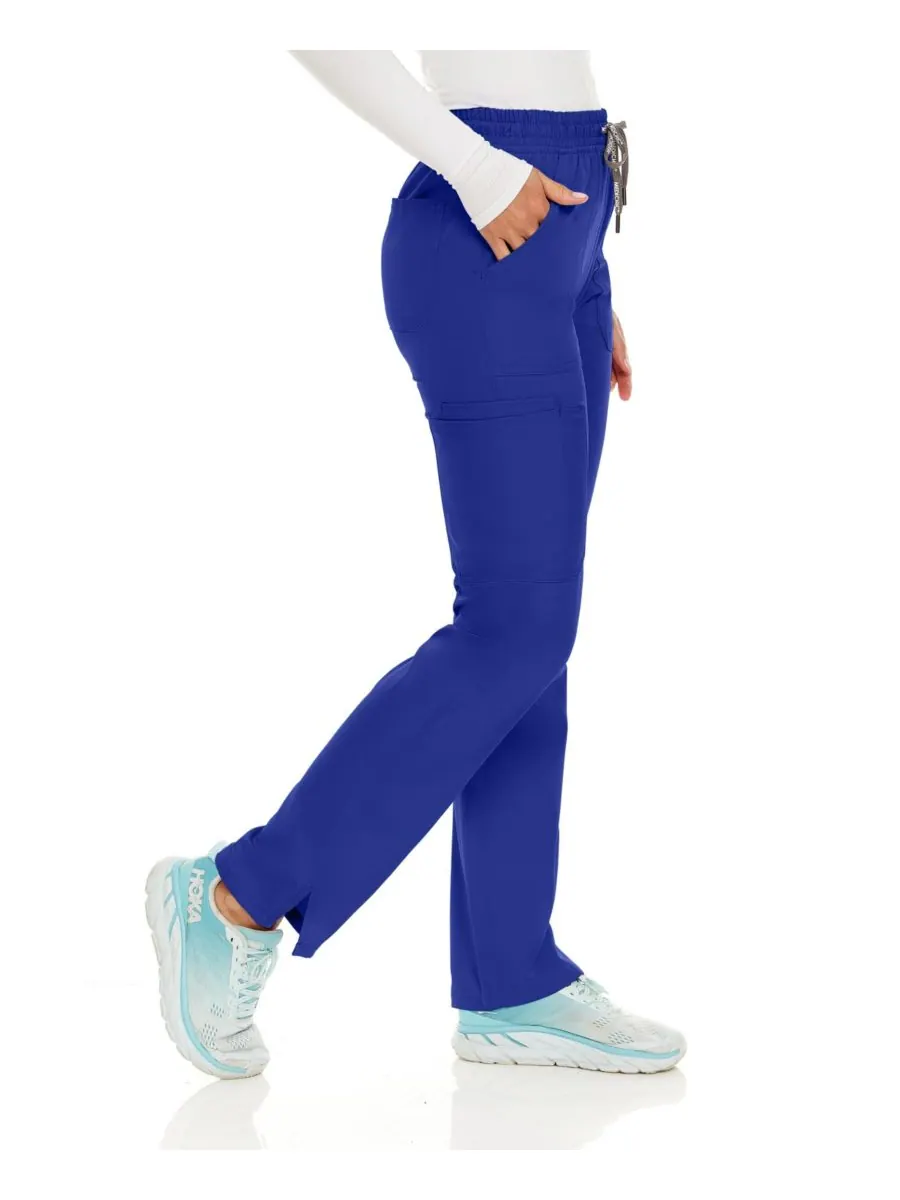 Брюки-карго прямого кроя Petite Terri Stretch с шестью карманами, цвет Ceil, размер X Large Medichic — изображение 3 из 3