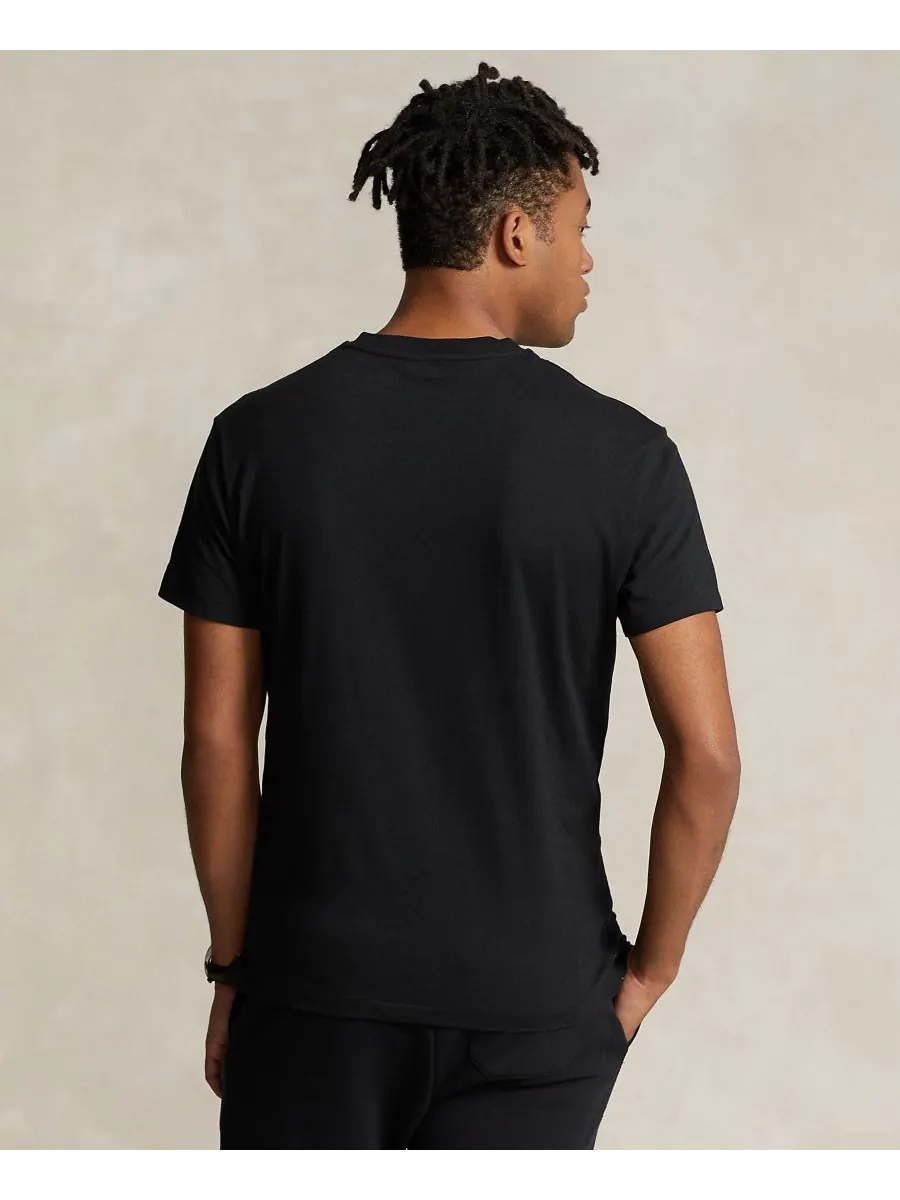 Мужская классическая футболка с V-образным вырезом Polo Ralph Lauren — изображение 4 из 5, черный