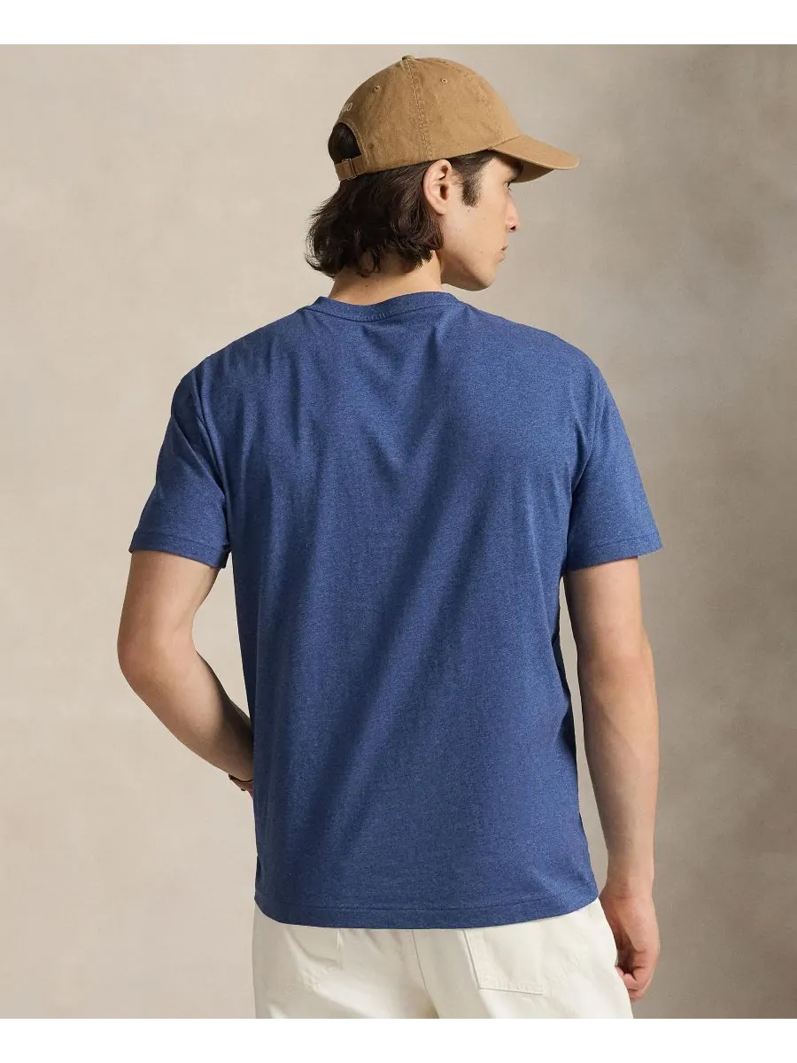 Мужская классическая футболка с V-образным вырезом Polo Ralph Lauren — изображение 4 из 5, синий