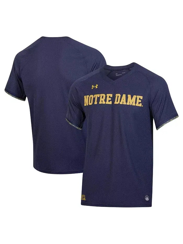 Мужская бейсбольная джерси Notre Dame Fighting Irish (реплика) Under Armour — изображение 1 из 3, темно-синий