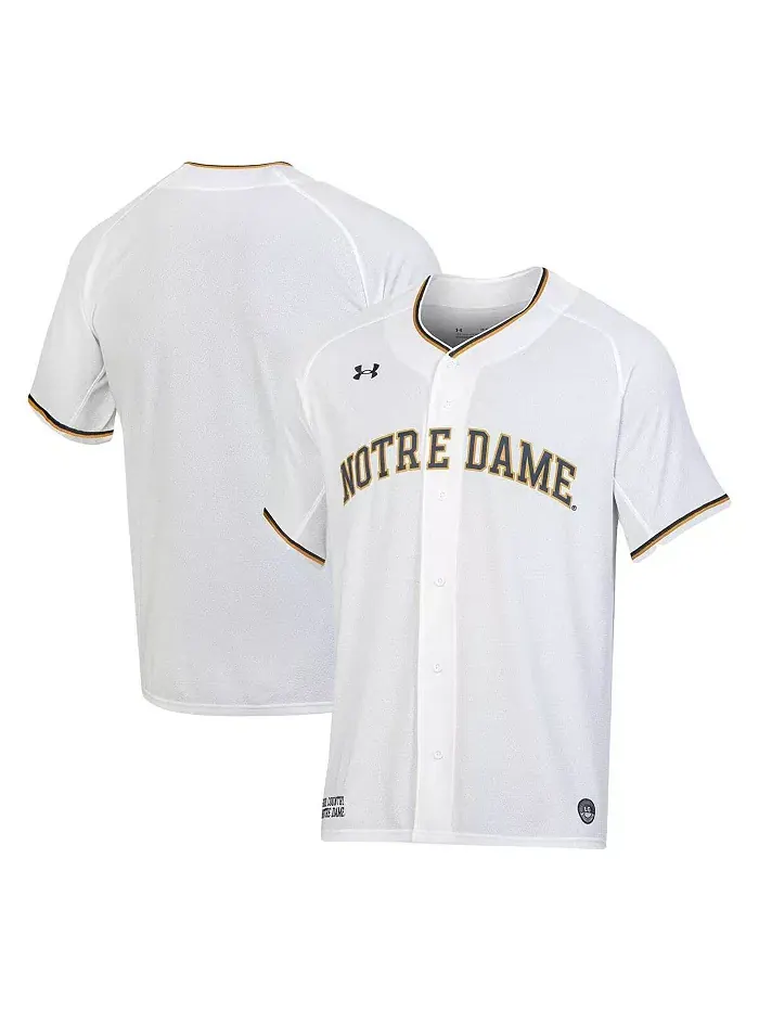 Мужская бейсбольная джерси Notre Dame Fighting Irish (реплика) Under Armour — изображение 1 из 5, белый
