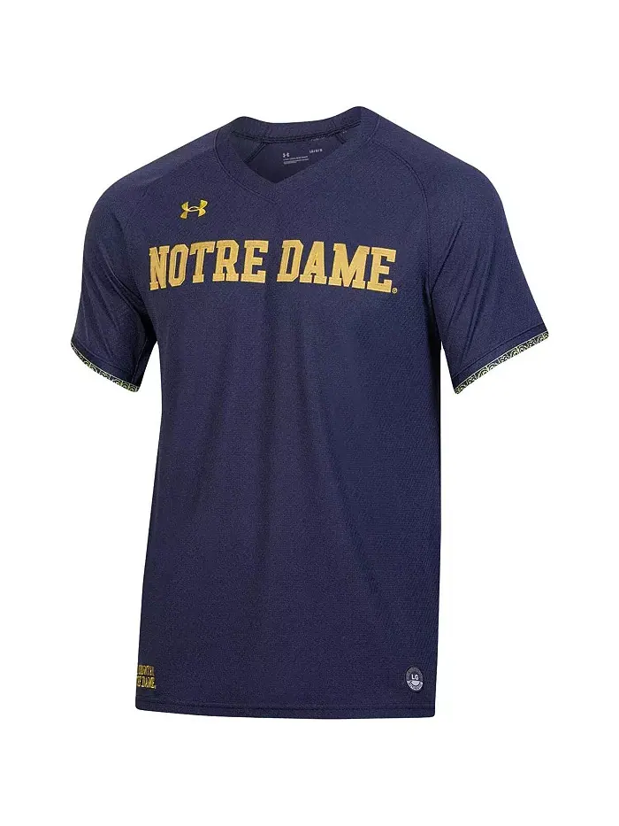 Мужская бейсбольная джерси Notre Dame Fighting Irish (реплика) Under Armour — изображение 4 из 5, белый