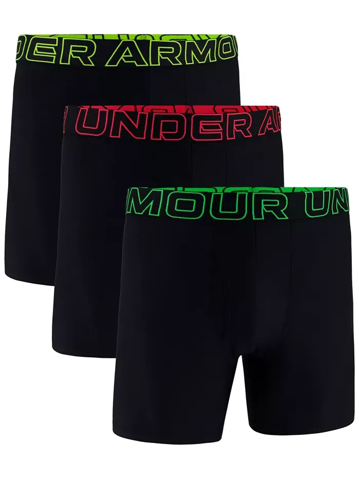 Мужские функциональные боксеры Performance Tech Mesh Solid 6" – комплект из 3 штук Under Armour