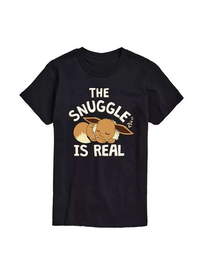 Мужская футболка с коротким рукавом Pokémon The Snuggle Is Real AIRWAVES — изображение 1 из 3, черный