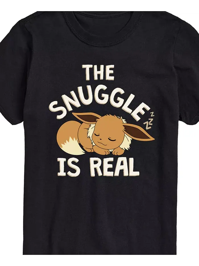 Мужская футболка с коротким рукавом Pokémon The Snuggle Is Real AIRWAVES — изображение 2 из 3, черный
