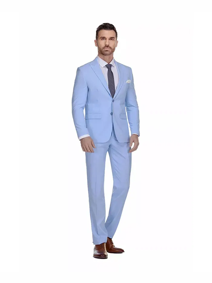 Мужской 2-х предметный эластичный костюм Slim-Fit Gino Vitale