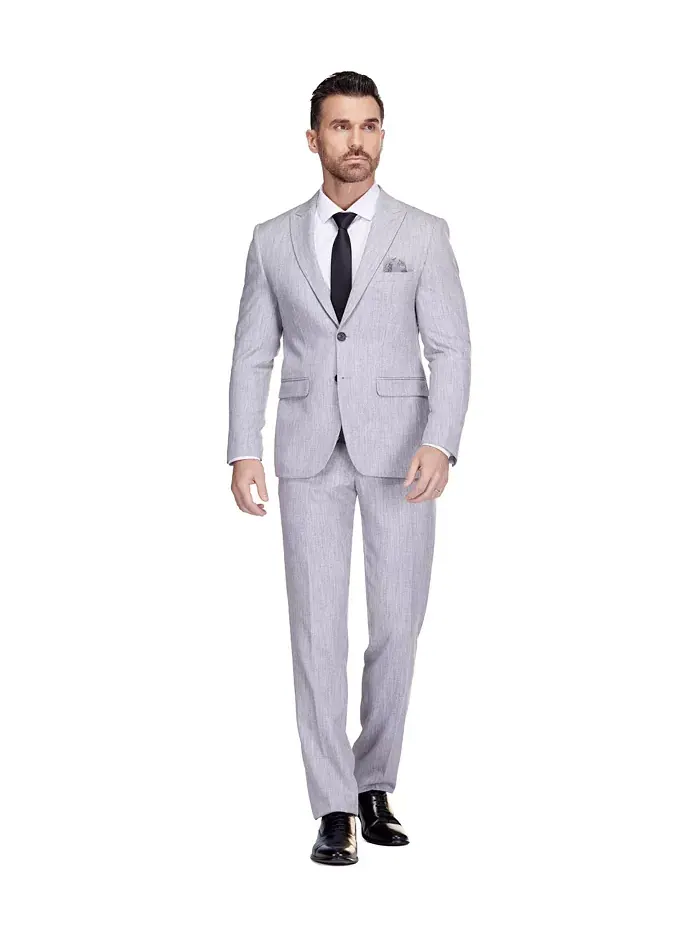 Мужской 2-х предметный эластичный костюм Slim-Fit Gino Vitale