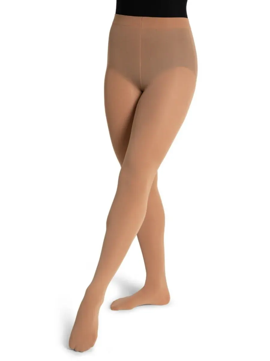 Женские ультрамягкие колготки с закрытыми ступнями Capezio — коричневый