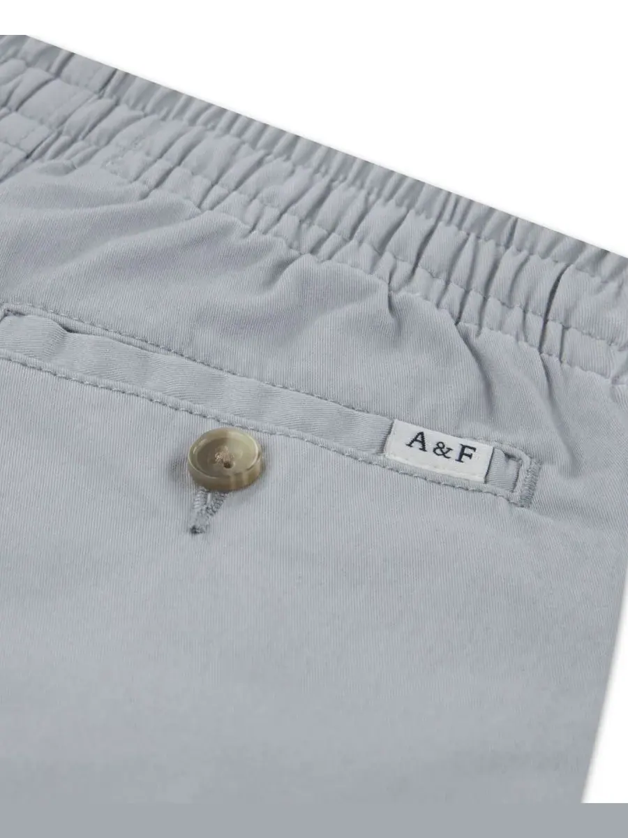 Детские свободные брюки-чиносы на резинке Abercrombie kids — изображение 3 из 3, светлый серый