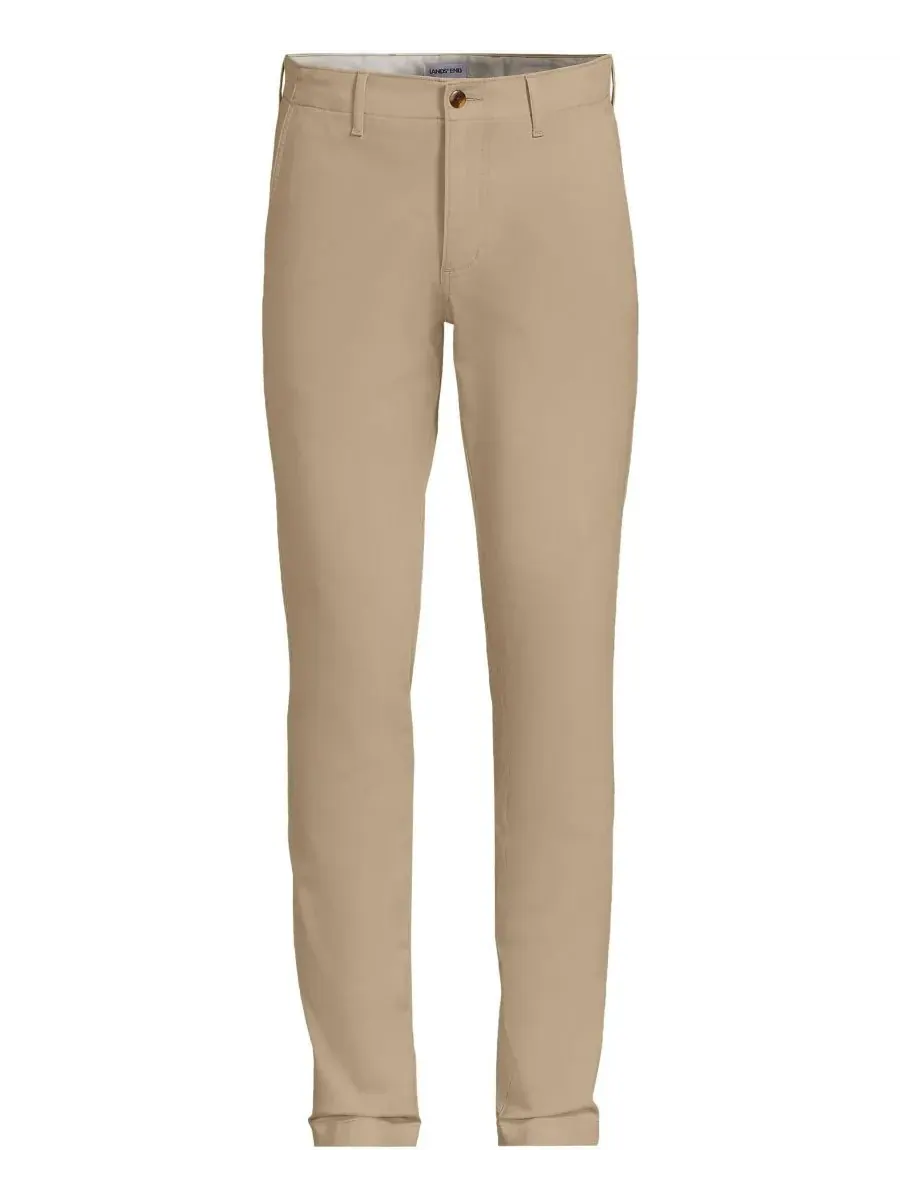 Мужские брюки-чиносы Knockabout Slim Fit Lands' End — изображение 2 из 3, бежевый