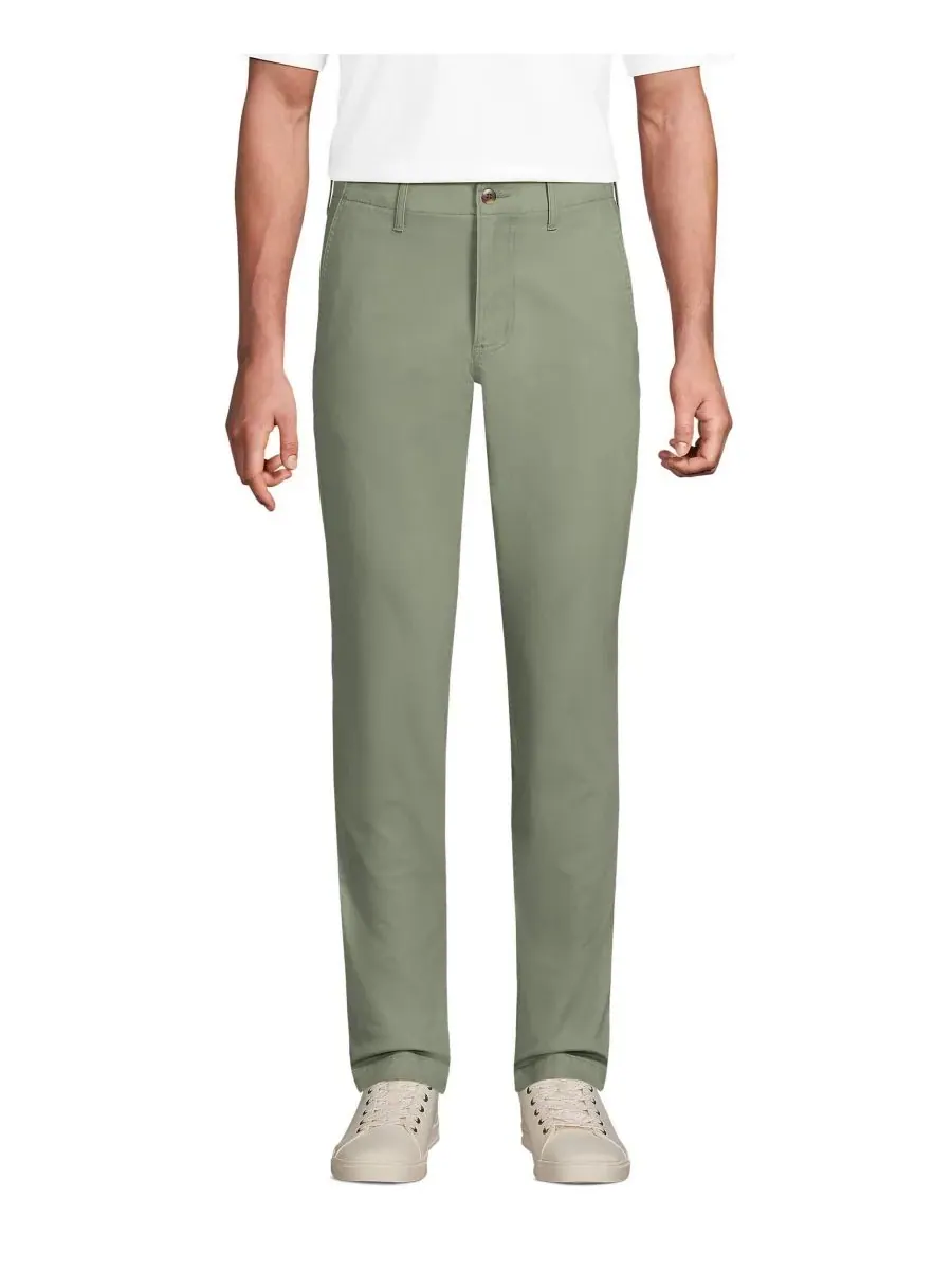 Мужские брюки-чиносы Knockabout Slim Fit Lands' End — изображение 1 из 3, шалфейный