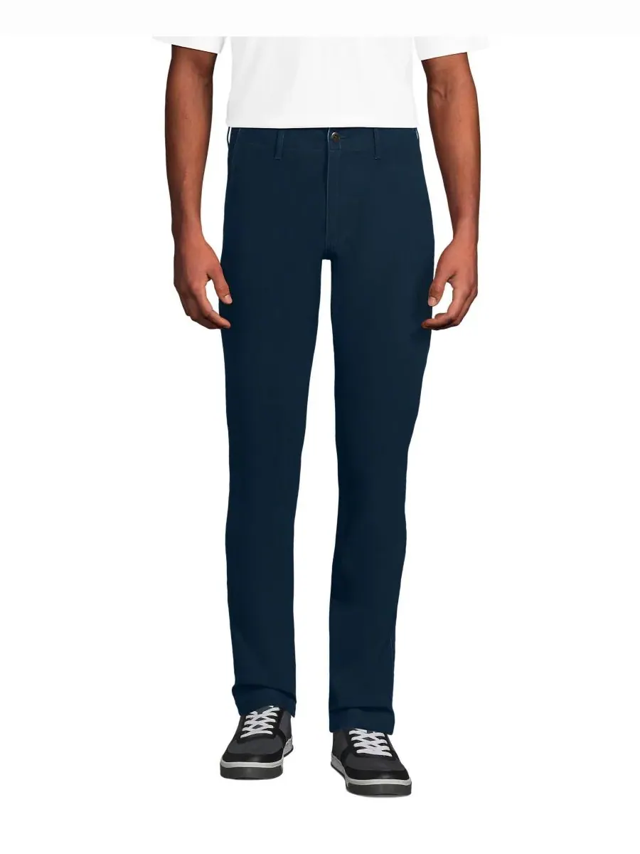 Мужские брюки-чиносы Knockabout Slim Fit Lands' End — изображение 1 из 3, темно-синий