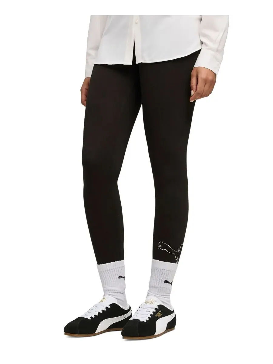 Женские леггинсы, украшенные стразами Puma