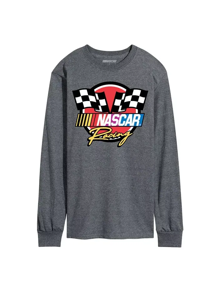 Мужская футболка с длинным рукавом NASCAR Racing Logo AIRWAVES — изображение 1 из 3, серый