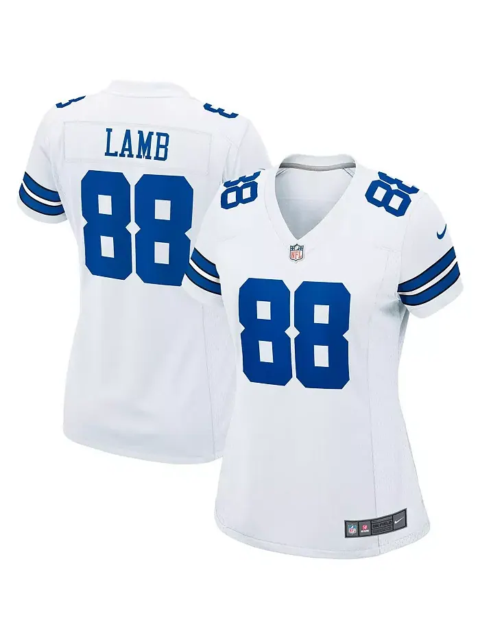 Женская игровая майка CeeDee Lamb Dallas Cowboys Nike — изображение 1 из 5, белый